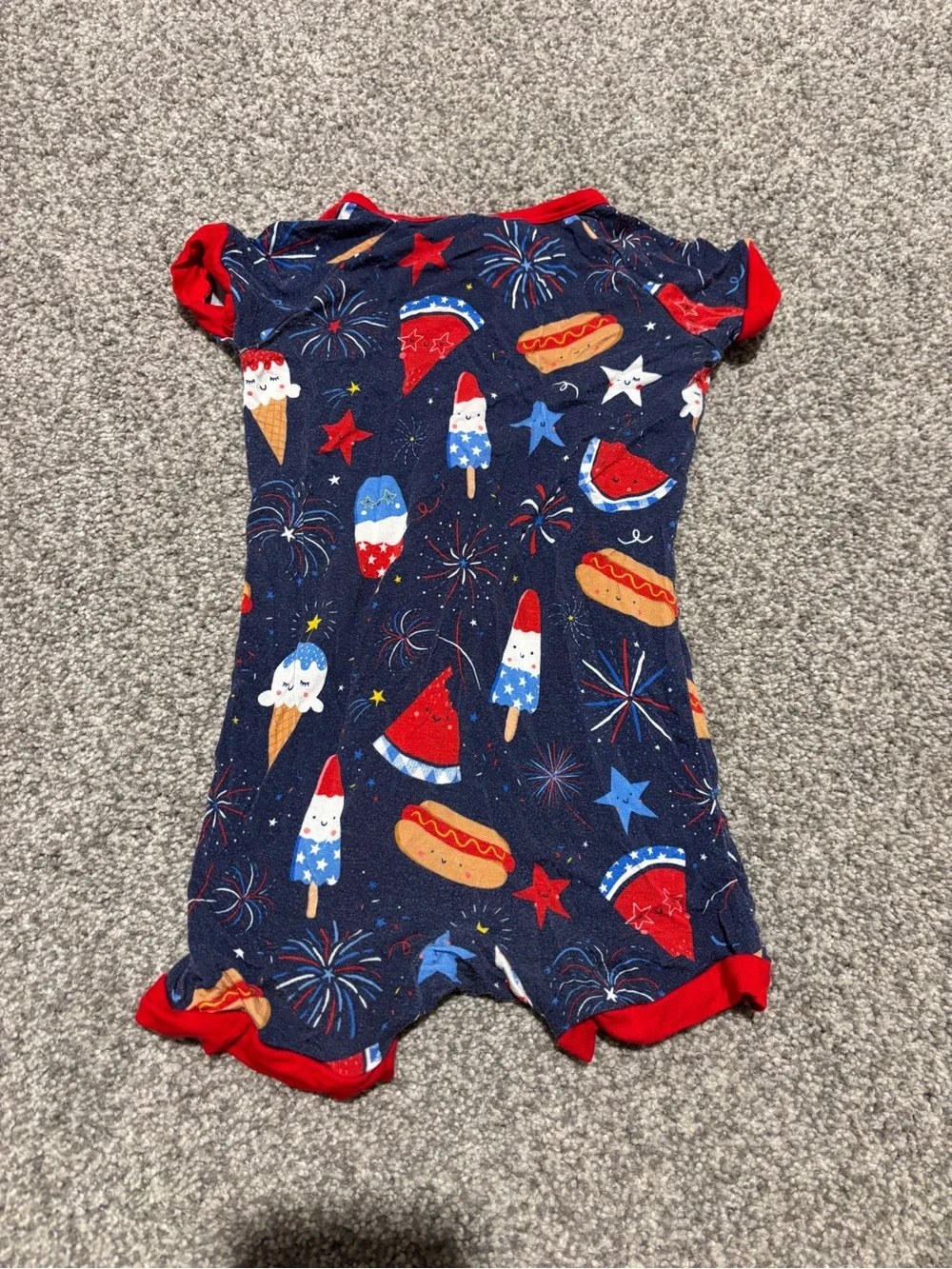 Little Sleepies - 4th of July Shorty Zippy (6-12 mo)